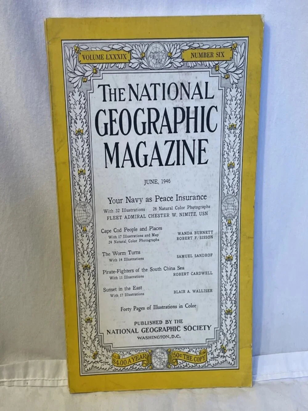 National Geographic June 1946 Vol 89 No 6 Vintage Magazine Admiral Nimitz Navy
